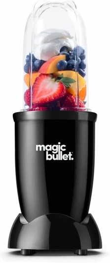 Magic Bullet, Blender Électrique, Petit Blender, Pack Basique 3 Pièces, Puissance 200 Watts, Noir, MBR03B