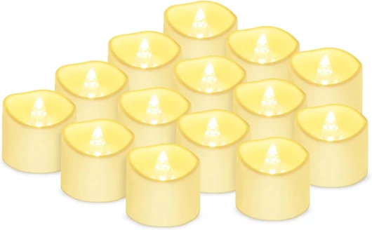 Bougies LED Flamme Vacillante Lumière, Chandelles clignotantes lampe, Bougies électriques Bougies de noël, Arbre de noël, pâques(14 pièces dans la boîte)