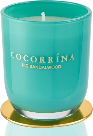 Cocorrína Candle Bougie Parfumée en pot - Fig Sandalwood, Durée de combustion jusqu'à 22 heures, Bougie Naturelle de Soja, Bougie Cadeau de Noël, 180g Fig Sandalwood 180g