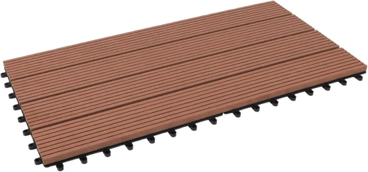 Royal - Caillebotis Emboîtables - Dalles en Composite Plastique Imitation Bois - Qualité Supérieure - Idéales sol Extérieur, Terrasse, Balcon - Marron clair, 1 pièce - 60 x 30 cm