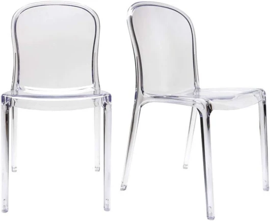 Chaises empilables Design Transparentes (Lot de 2) THALYSSE