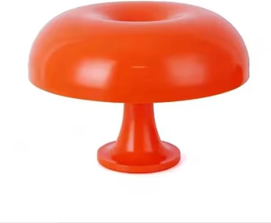 KONTARBOOR Lampe de table LED, orange, Lampe à poser Vintage, champignon