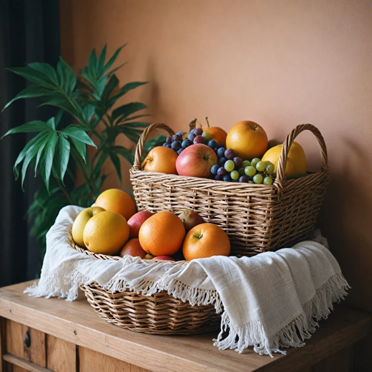 L'élégance d'une corbeille à fruits en bois