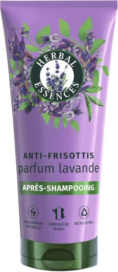 Anti-Frisottis Après-Shampoing Parfum Lavande 200ml, Pour Démêler, Nourrir Et Lisser Les Cheveux Frisés, Ingrédients d'Origine Naturelle*, Végan Et Non Testé sur les Animaux