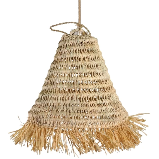 Bohome Living - Suspension en Osier Naturel, Luminaire de Chambre, Suspension en Raphia, Fait main (Ø30 x H30cm)