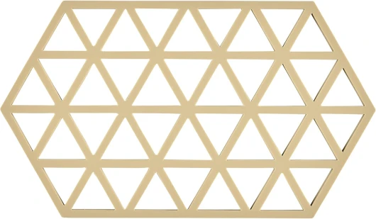 Dessous De Plat Triangle en Silicone - Design GéoméTrique Moderne - Résistant À 250°C - Lave-Vaisselle - Dimensions 24 x 14 x 0,9 cm - Sable Chaud