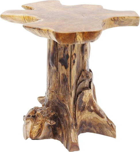 Design Table d'appoint Tree, Nature-Marron, Bois Massif, Tronc d'Arbre, Style Rustique, Chaque Table Unique, Capacité de charge max 35kg, Décoration Chambre, Salon, Maison, 50x40x40 cm (H/L/P)